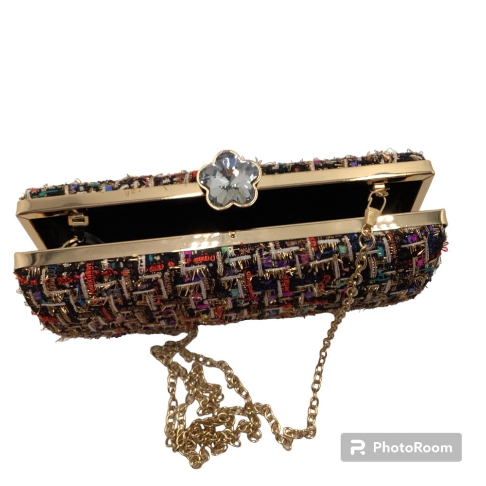 🆕 Tweed Metallic Evening Bag